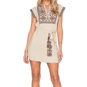 Free people running wild embroidered dress size m